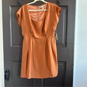 Forever 21 Womens Short Length Dress Large Deep Orange Lightweight Lined NWT